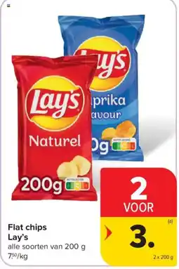Carrefour Market Flat chips Lay's aanbieding