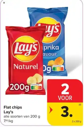 Carrefour Market Flat chips Lay's aanbieding
