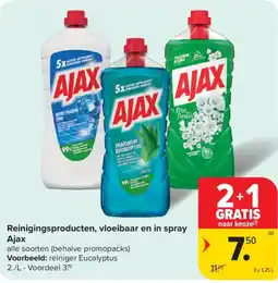 Carrefour Market Reinigingsproducten, vloeibaar en in spray Ajax aanbieding