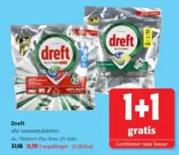 Colruyt Dreft alle vaatwastabletten aanbieding