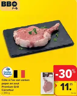Carrefour Market Côte à l'os van varken aanbieding