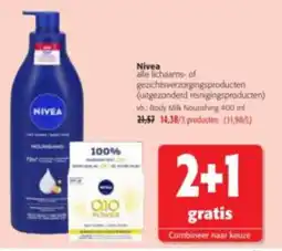 Colruyt Nivea alle lichaams- of gezichtsverzorgingsproducten aanbieding