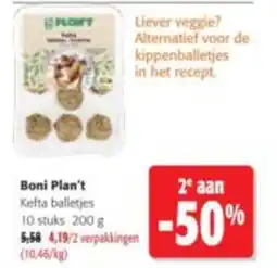 Colruyt Boni Plan't Kefta balletjes aanbieding