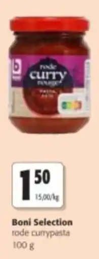 Colruyt Boni Selection rode curypasta aanbieding