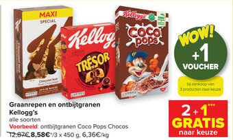 Carrefour Market Graanrepen en ontbijtgranen Kellogg's aanbieding