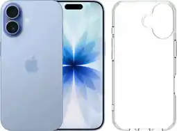Coolblue Apple iPhone 17 256 Go Bleu + BlueBuilt Protective Back Cover Transparent aanbieding