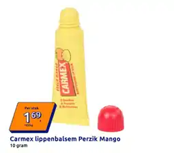 Action Carmex lippenbalsem Perzik Mango aanbieding