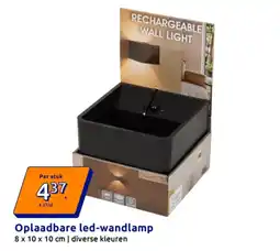 Action Oplaadbare led-wandlamp aanbieding