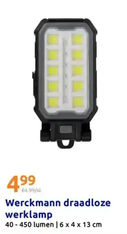 Action Werckmann draadloze werklamp aanbieding