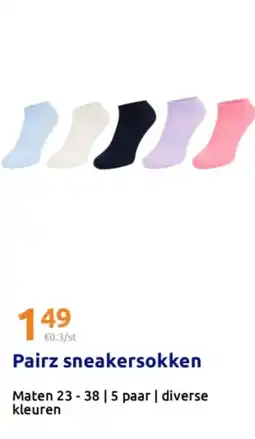 Action Pairz sneakersokken aanbieding
