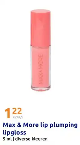 Action Max & More lip plumping lipgloss aanbieding