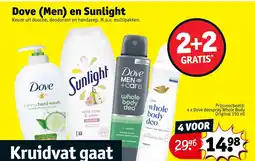 Kruidvat Dove (Men) en Sunlight aanbieding