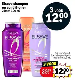 Kruidvat Elseve shampoo en conditioner aanbieding