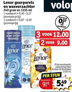 Kruidvat Lenor geurparels en wasverzachter aanbieding