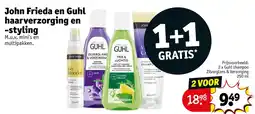 Kruidvat John Frieda en Guhl haarverzorging en -styling aanbieding