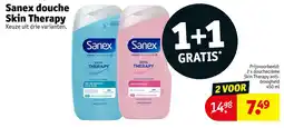 Kruidvat Sanex douche Skin Therapy aanbieding