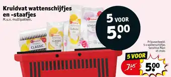 Kruidvat Kruidvat wattenschijfjes en -staafjes aanbieding