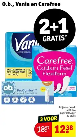 Kruidvat O.b., Vania en Carefree aanbieding