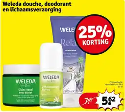 Kruidvat Weleda douche, deodorant en lichaamsverzorging aanbieding
