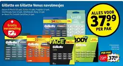 Kruidvat Gillette en Gillette Venus navulmesjes aanbieding
