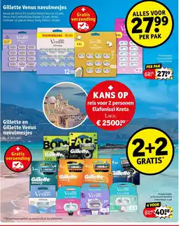 Kruidvat Gillette Venus navulmesjes aanbieding