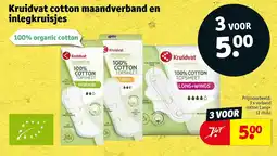Kruidvat Kruidvat cotton maandverband en inlegkruisjes aanbieding