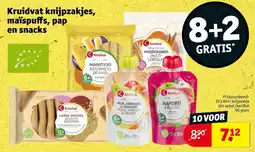 Kruidvat Kruidvat knijpzakjes, maïspuffs, pap en snacks aanbieding