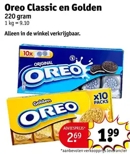 Kruidvat Oreo classic en golden aanbieding