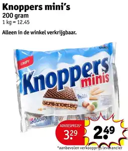 Kruidvat Knoppers mini's aanbieding