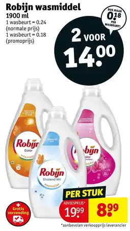 Kruidvat Robijn wasmiddel aanbieding