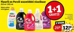 Kruidvat Fleuril en Persil wasmiddel vloeibaar aanbieding