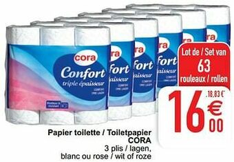 Cora Papier toilette - toiletpapier cora aanbieding