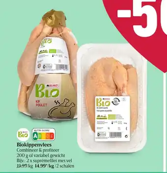 Biokippenvlees Combineer & profiteer 200 g of variable gewicht 2 schalen