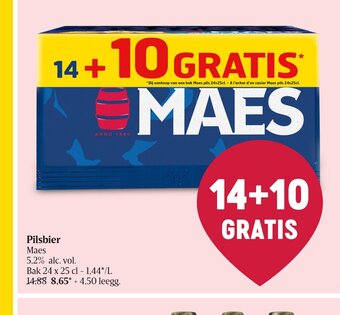 Delhaize Pilsbier Maes bak 24 x 25 cl aanbieding