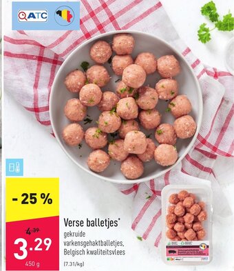 ALDI Verse balletjes 450g aanbieding
