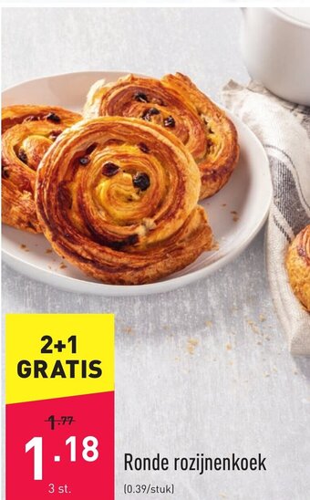 ALDI Ronde rozijnenkoek aanbieding