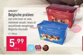 ALDI Belgische pralines 500g aanbieding