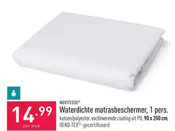 ALDI Waterdichte matrasbeschermer, 1 pers 90 x 200cm aanbieding