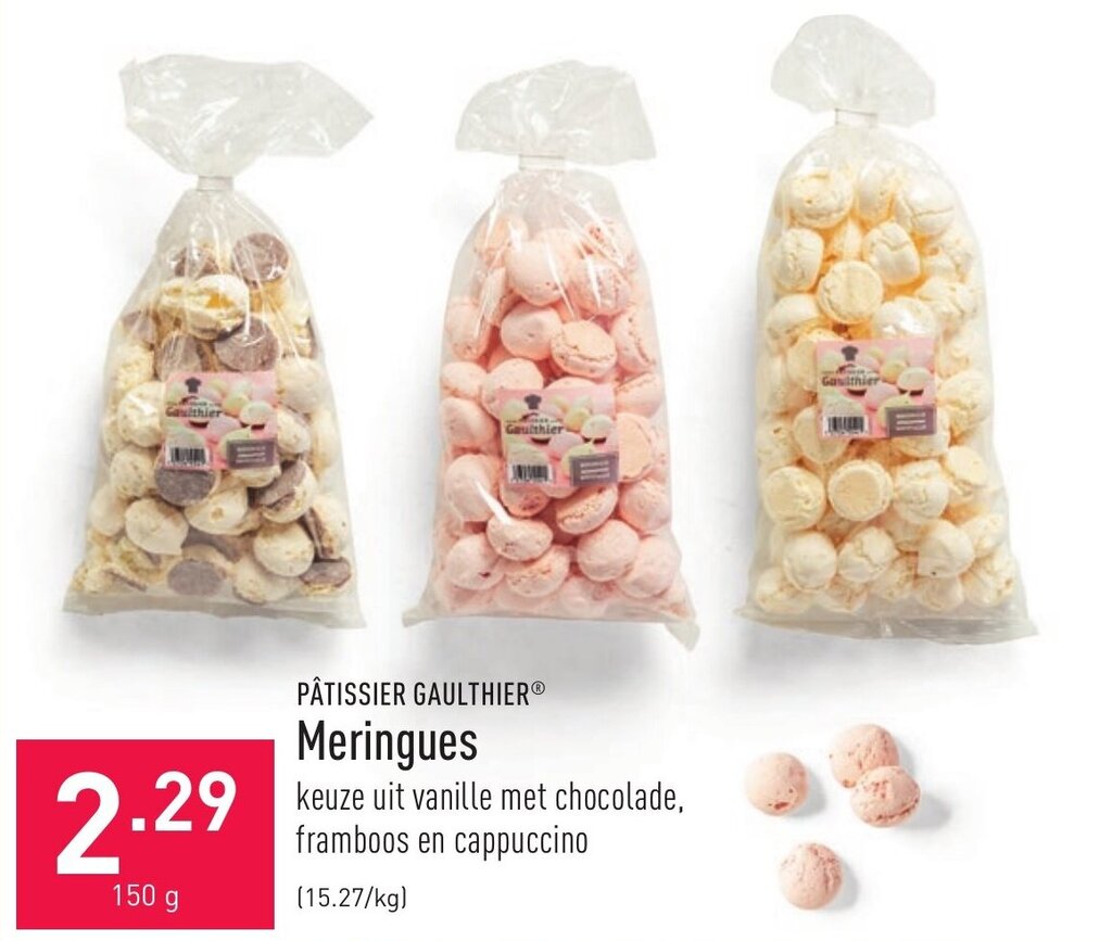 Meringues 150g promotie bij ALDI