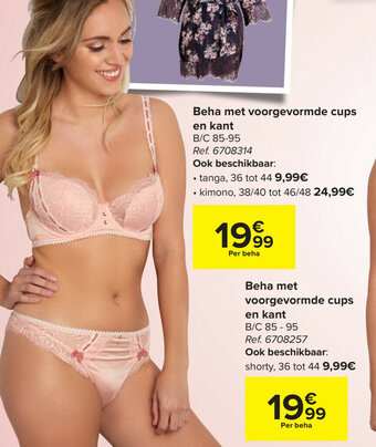 Hyper Carrefour Beha met voorgevormde cups en kant aanbieding