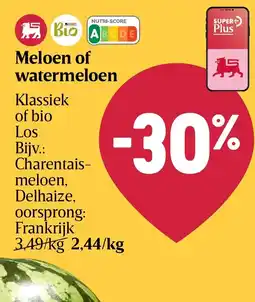 Delhaize Meloen of watermeloen aanbieding
