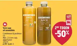 Delhaize Vers sap of smoothie aanbieding