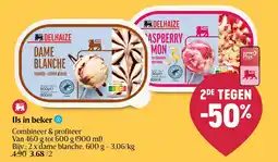 Delhaize IJs in beker aanbieding