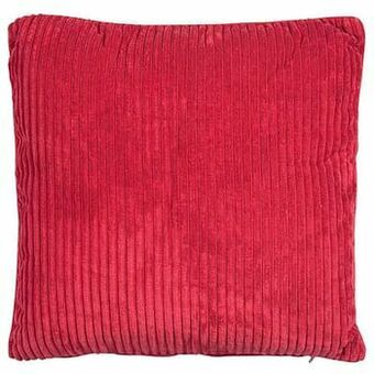 Leen Bakker Sierkussen Supercord - rood - 45x45 cm - Leen Bakker aanbieding