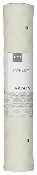 HEMA Badmat 34x74 Rubber Anti-slip Wit (wit)
