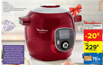 Hyper Carrefour Moulinex cookeo+ CE85B510 aanbieding