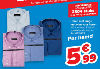 Hyper Carrefour Hemd met lange mouwen voor heren aanbieding