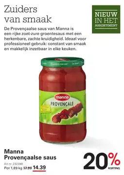 Sligro Manna Provençaalse saus aanbieding