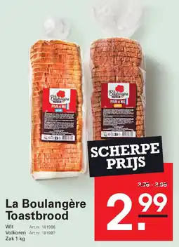 Sligro La Boulangère Toastbrood aanbieding