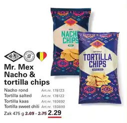 Sligro Mr. Mex nacho & tortilla chips aanbieding